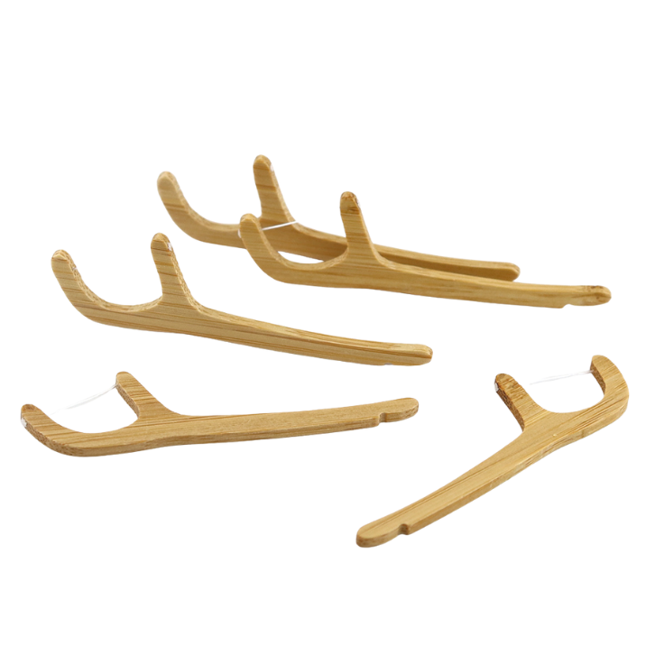 5 Zahnseide-Sticks aus Bambus – muskanadent.com